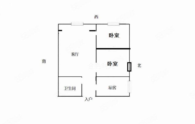 涧桥山2室1厅1卫68.6㎡西135万