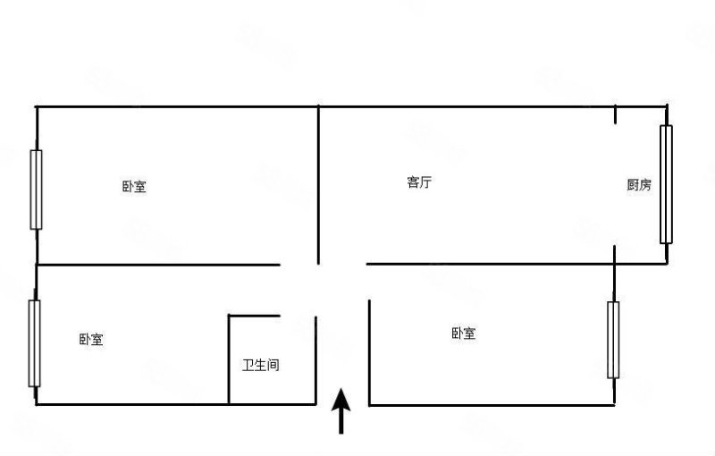 端仁巷1号小区3室2厅1卫56.11㎡南北68.9万