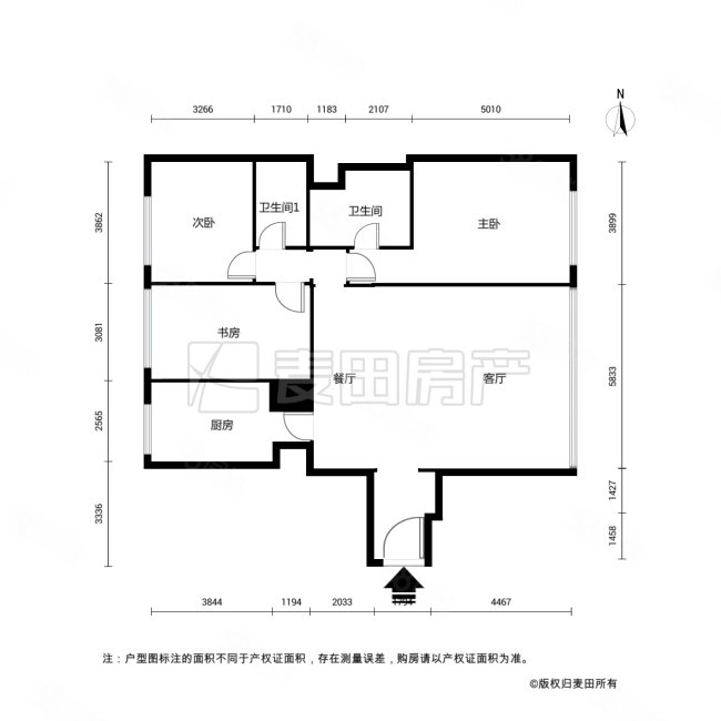 US联邦公寓3室2厅2卫171.68㎡东西1349万