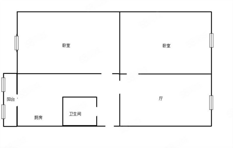 工程街小区(工程街184,186号,友谊路392-398号)2室1厅1卫60.18㎡南北42万