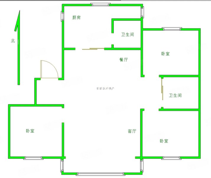 川江教师新村3室2厅2卫142.16㎡南北92.3万