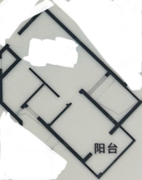 高林新城1室2厅1卫57.38㎡南260万