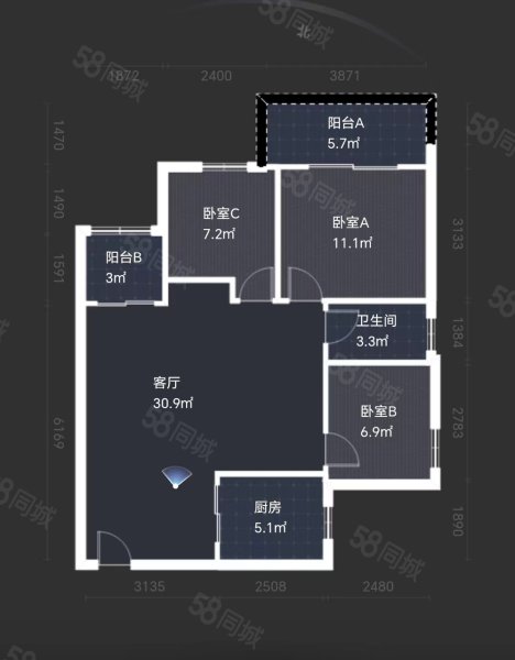 江南乐居苑3室2厅2卫90.92㎡西南258万