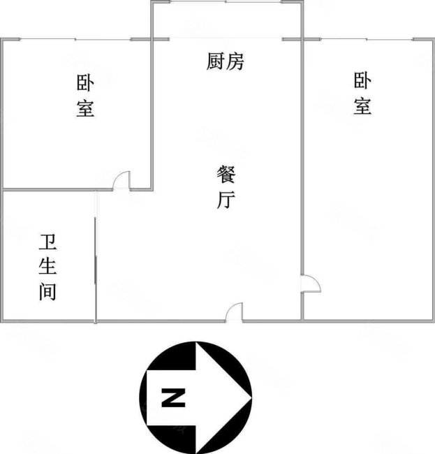 西三巷小区2室1厅1卫46.33㎡南北23.5万