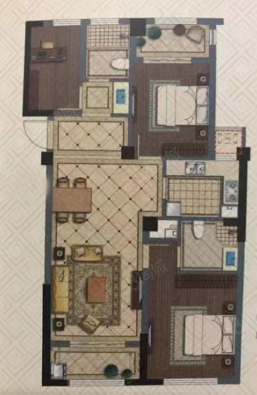 绿城惠园3室2厅2卫116.16㎡南北118万