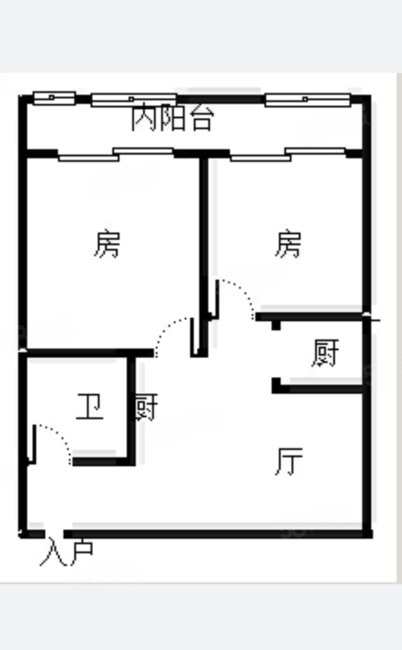 明阳天下2室1厅1卫58㎡西262万