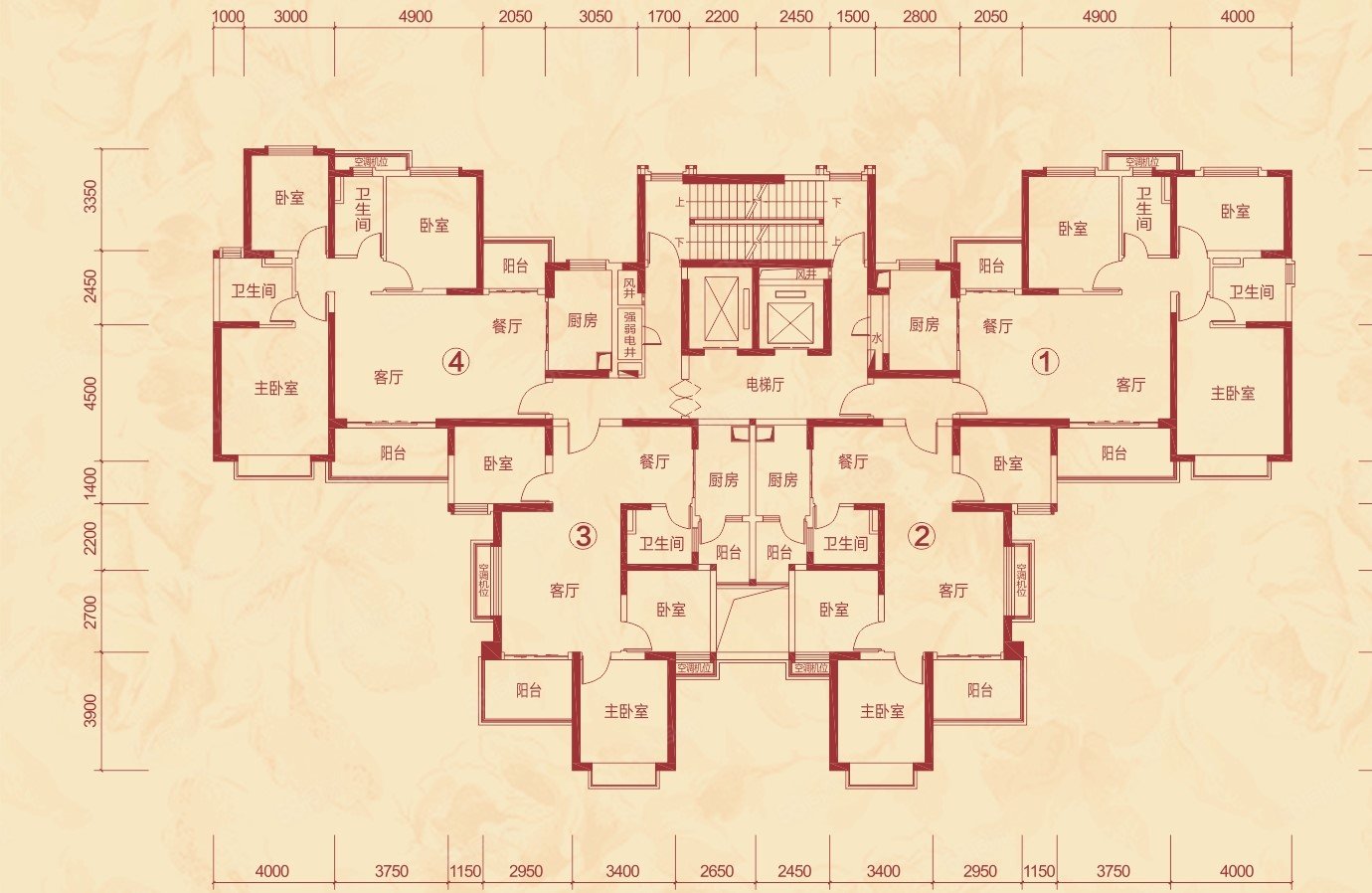 恒大城3室2厅2卫127㎡南北89.6万