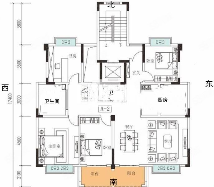 尚阳香颂4室2厅2卫145㎡南北120万