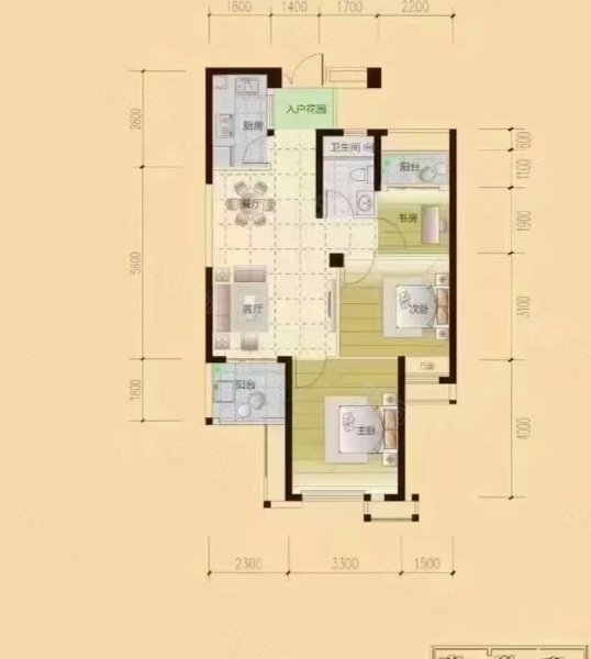 罗吉苑3室2厅1卫76㎡南北43.8万