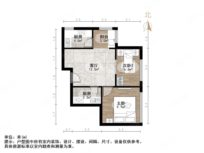 文华园2室1厅1卫62.99㎡南140万