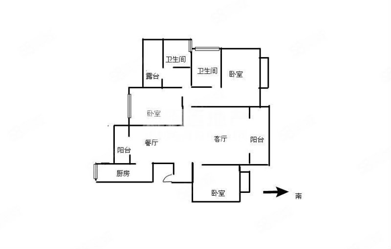 大足品质小区俊豪洋房,户型方正,有露台,性价比高