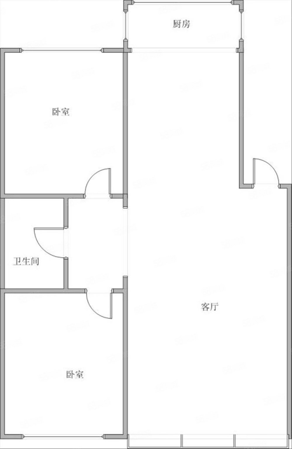 华川爱丁堡2室2厅1卫98.98㎡南北42万