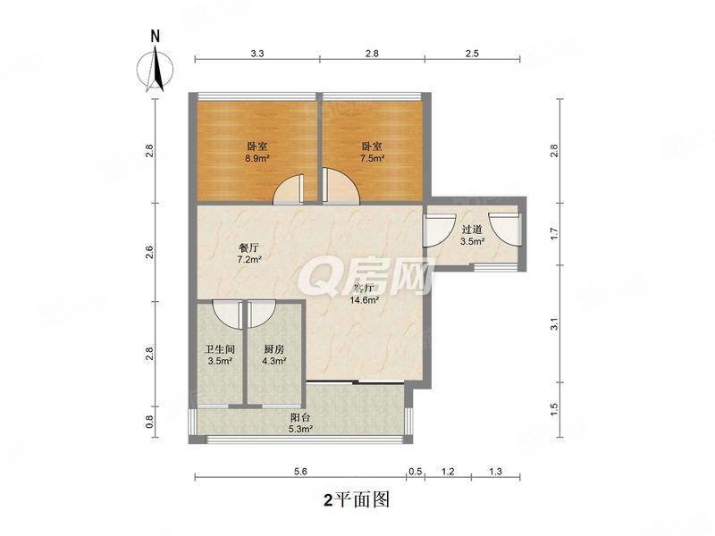 绿景山庄4室2厅2卫76.98㎡南北339.48万