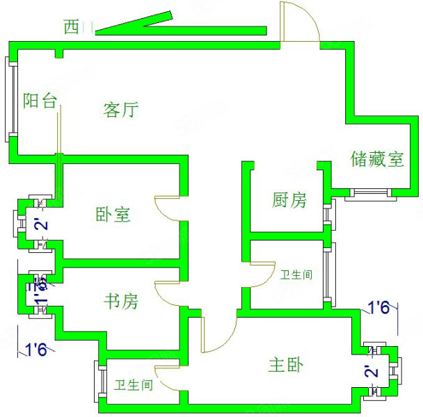 名人港湾3室2厅2卫131㎡南北71万