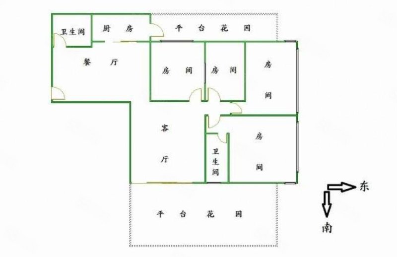 麓湖大厦4室2厅2卫128.84㎡南北730万