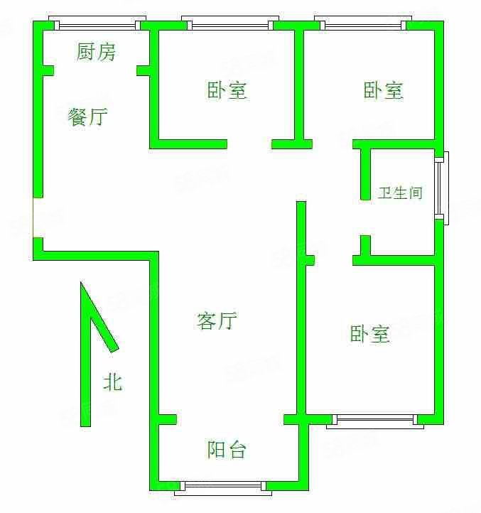 观唐雅居3室2厅1卫106㎡南北109万