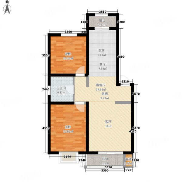 安平生活区鸣鼓园(3甲,5-7,10,12-15号)2室2厅1卫66㎡南北23.8万