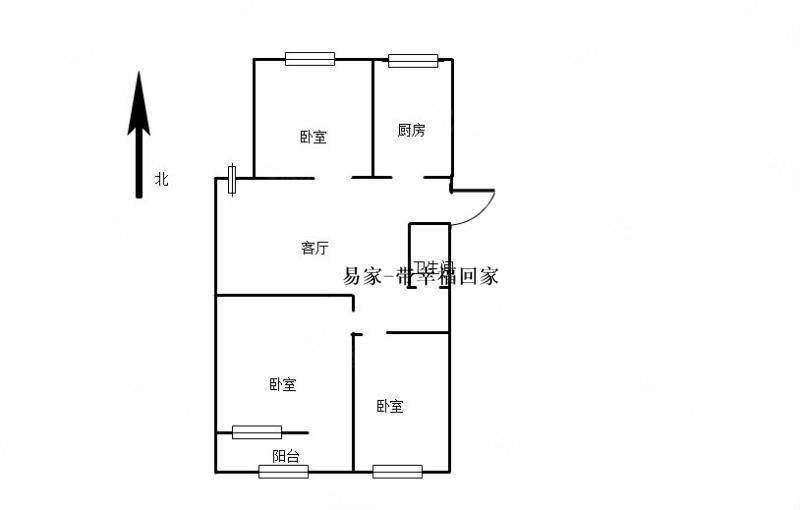 华新小区3室1厅1卫87㎡南北82万