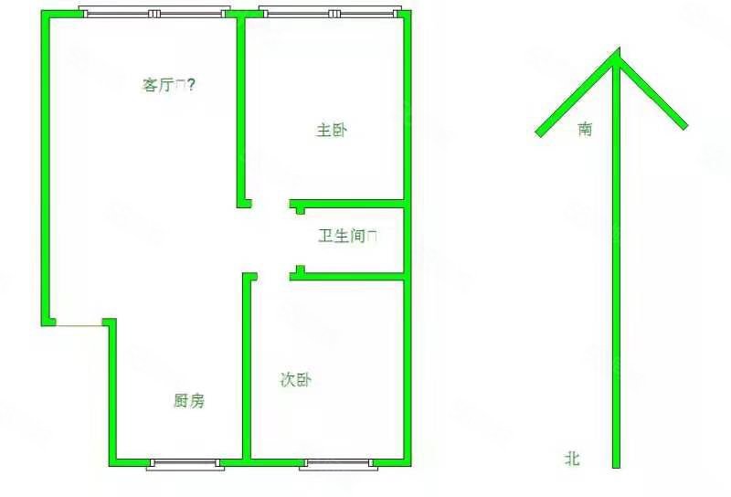 经纬国际2室1厅1卫119㎡南北65万