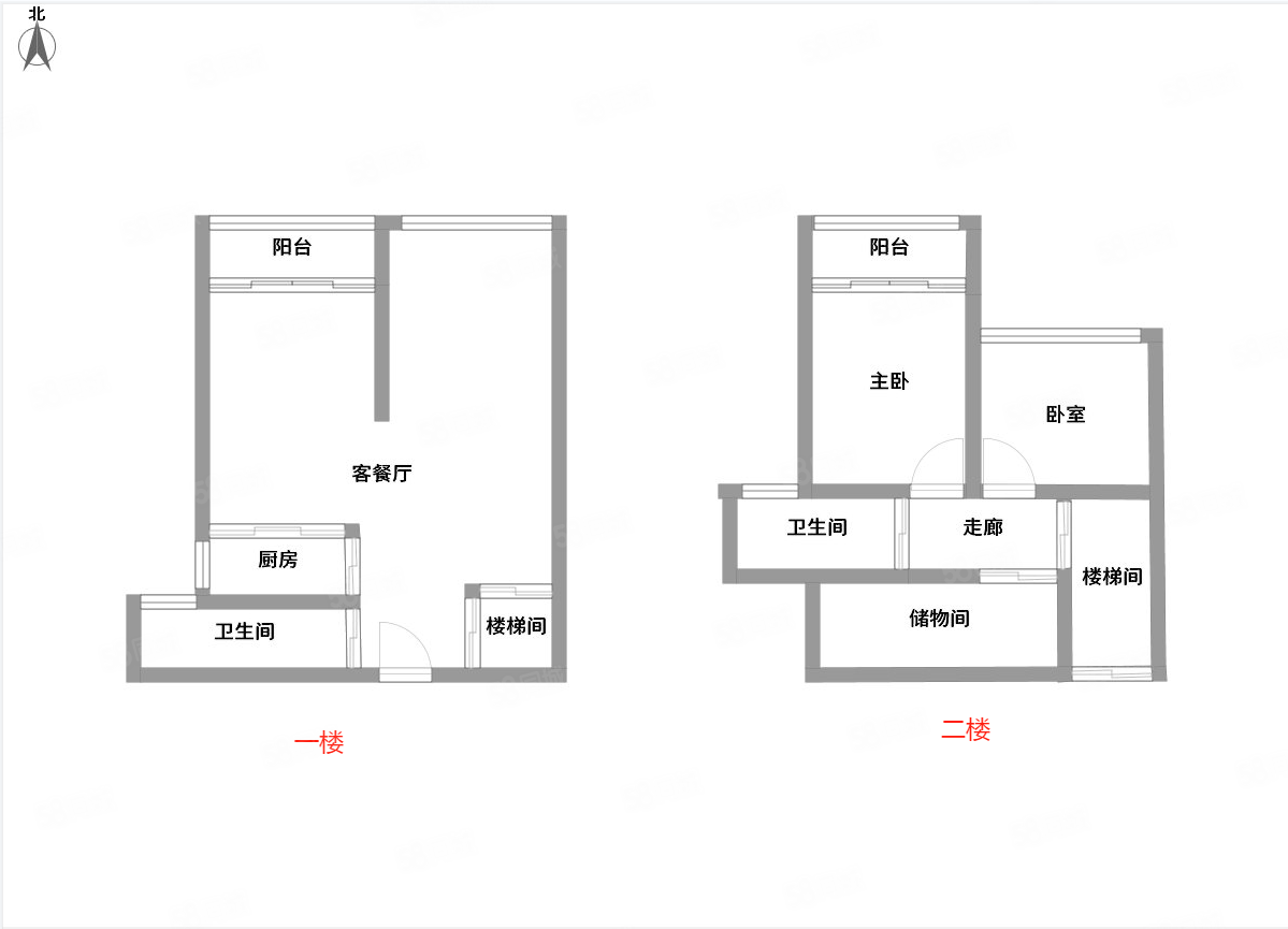 龙光玖珑臺(三期商住楼)2室2厅2卫61㎡南北50万
