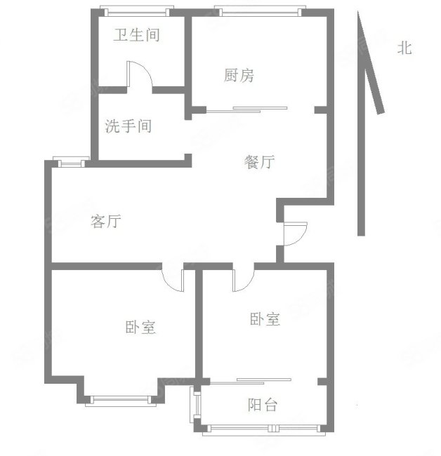 凤凰城(C区)2室2厅1卫98㎡南北90万