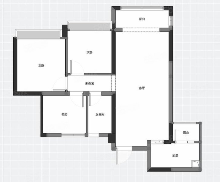 金都华府3室2厅1卫91.62㎡南北58万