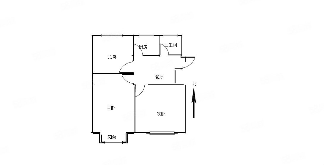 丛台区政府家属楼(展北路)3室1厅1卫58㎡南北102万