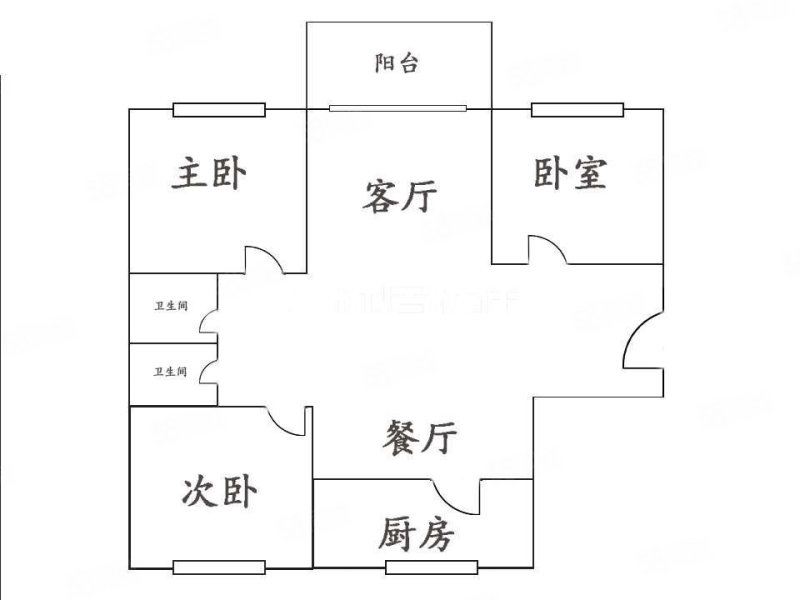 香山锦苑3室2厅2卫127㎡南北78万