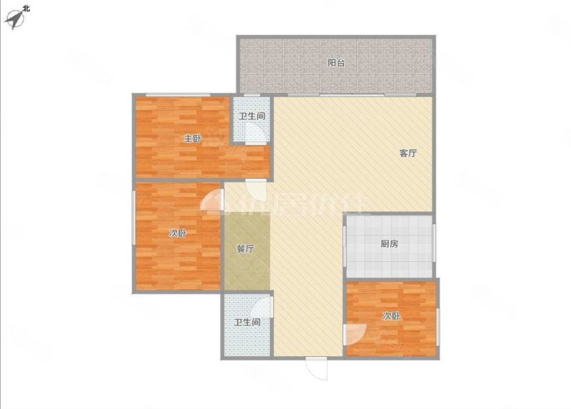 巨隆大厦3室2厅2卫139㎡南北90万