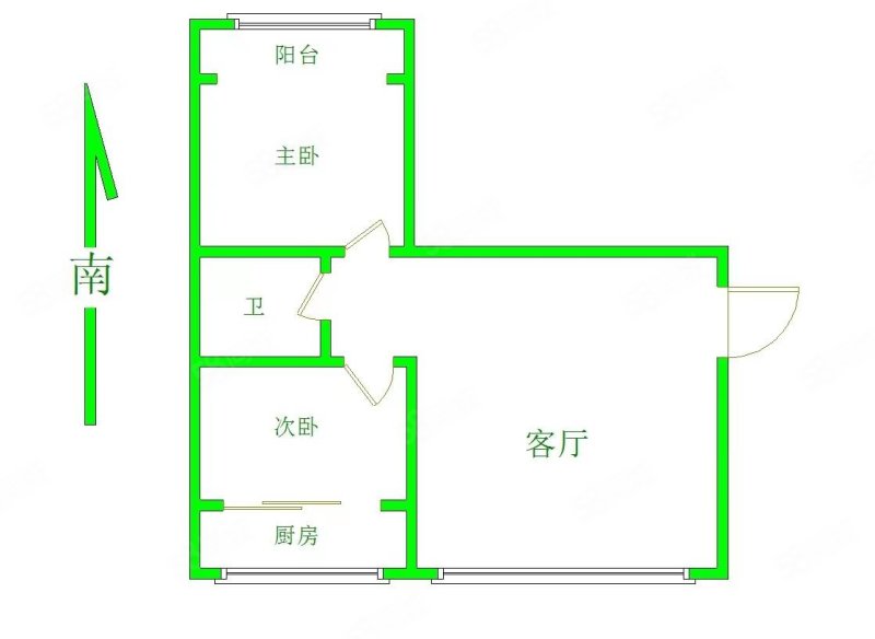 水语青城第二区2室2厅1卫100.26㎡南北70万