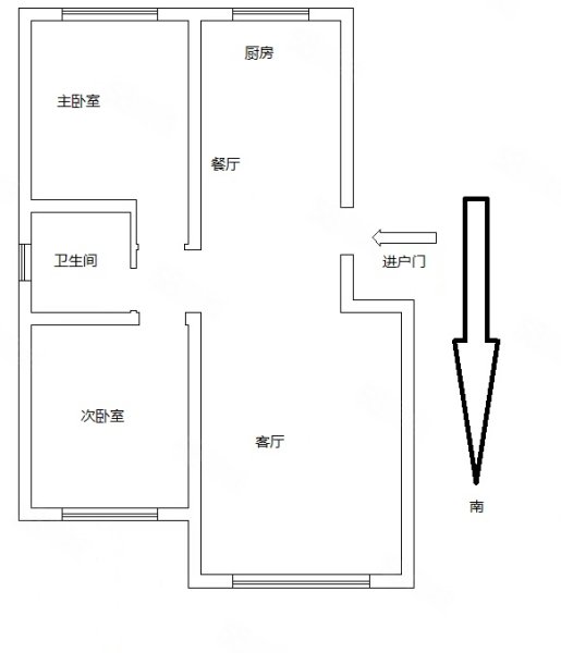 公园道一号(一期)2室2厅1卫88.9㎡南北66万