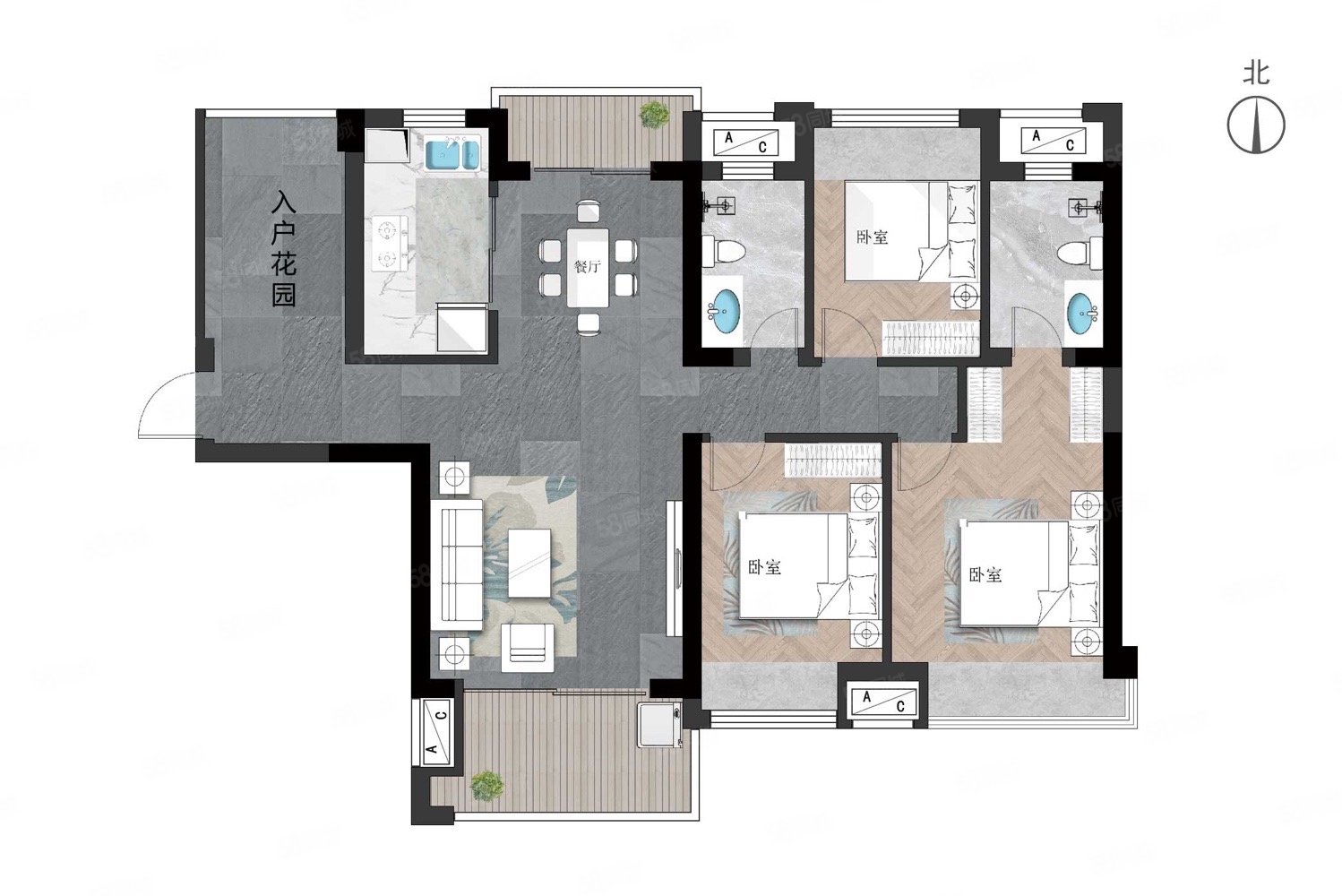 真捡漏99万买九里峰山花语林双阳台精装大四房