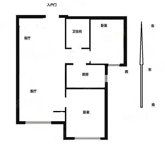 州河湾北园(北区)2室2厅1卫74.67㎡南50万