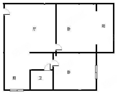 新桥逸景A区2室1厅1卫60.74㎡东南72万