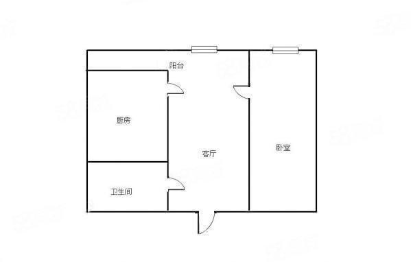 松浦观江国际(B区)1室1厅1卫72㎡西49.5万