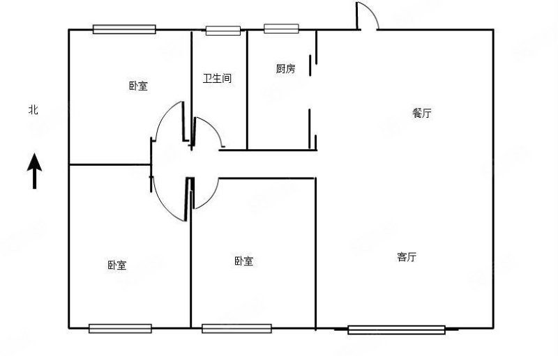 保利云禧3室2厅1卫103.29㎡南北149万