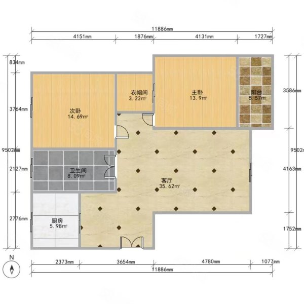 天慧城3室2厅2卫158.9㎡南北135万