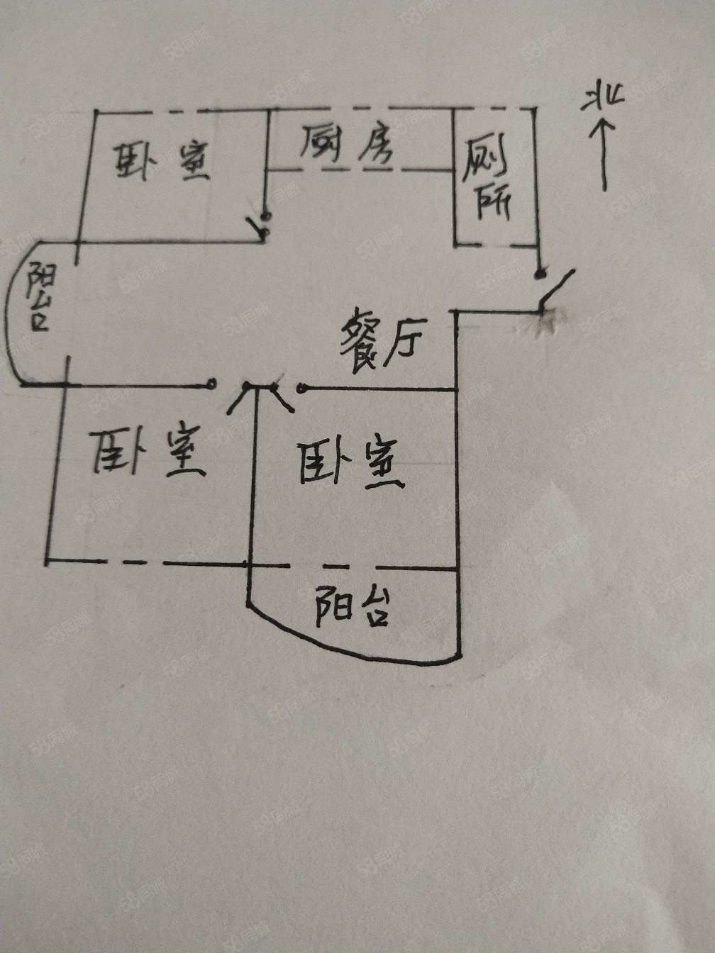 高庄社区3室2厅1卫155㎡南北59万