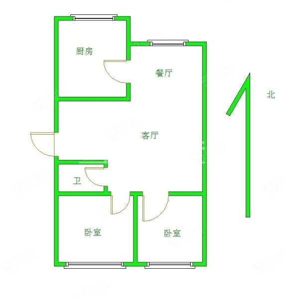 滨河丽景3室1厅1卫93.8㎡南北43万