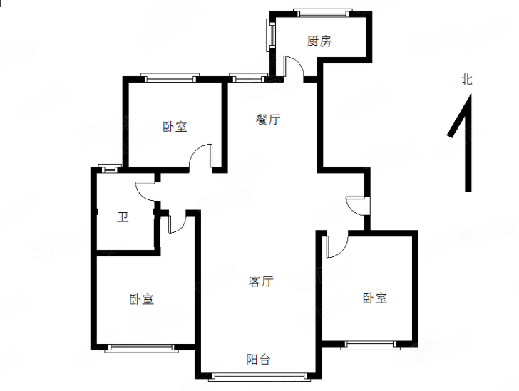 懿品御府3室2厅2卫136.99㎡南北588万