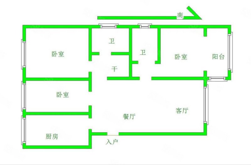 世纪新城(潞州)3室2厅2卫130㎡南北130万