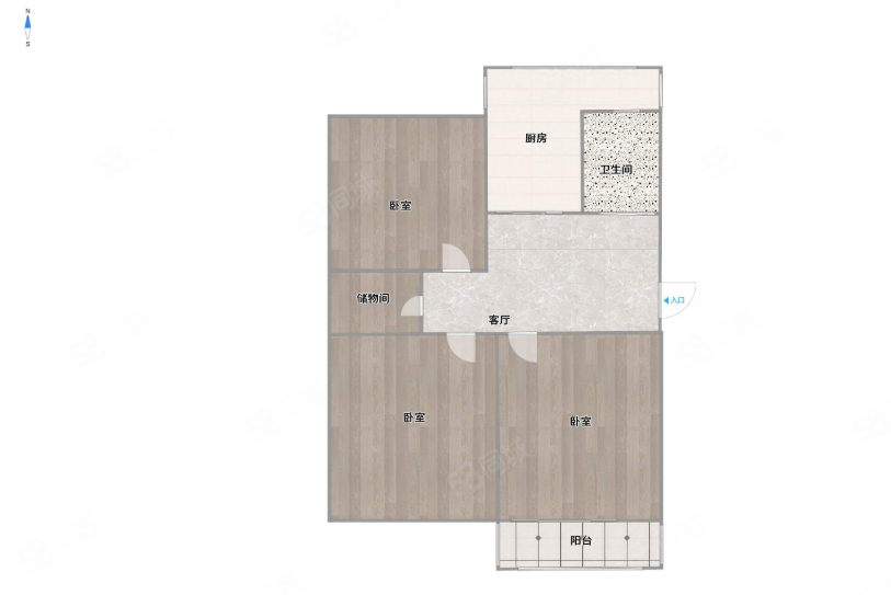 荣巷新村(1-16号,33-96号)3室2厅1卫95.4㎡南北109万