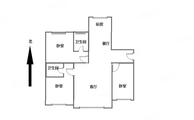 巴黎豪苑3室2厅2卫139㎡南北79万