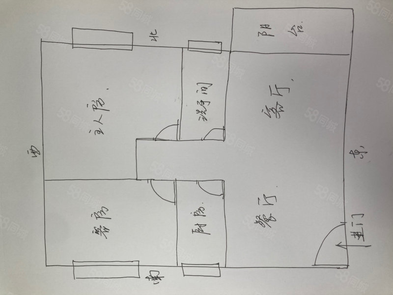 百合苑(B区)2室1厅1卫78㎡南北360万