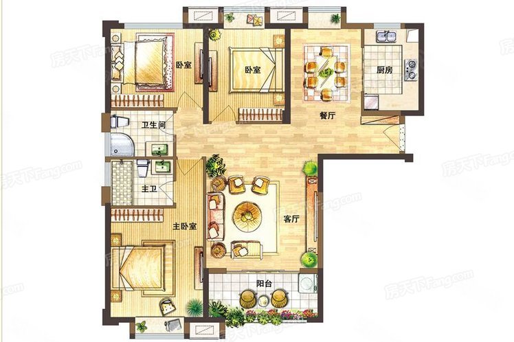 特房银溪墅府梅斯花园3室2厅2卫125.15㎡南北320万