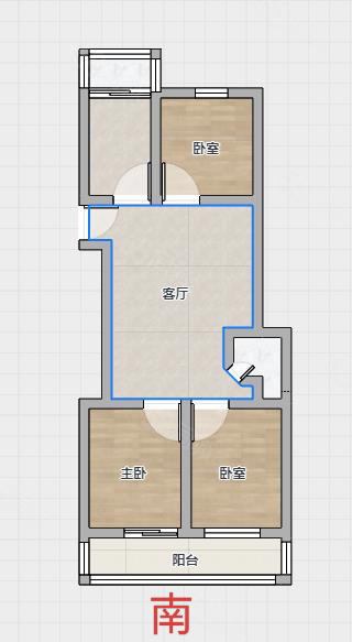 下马陵社区3室2厅1卫93.7㎡南北84万