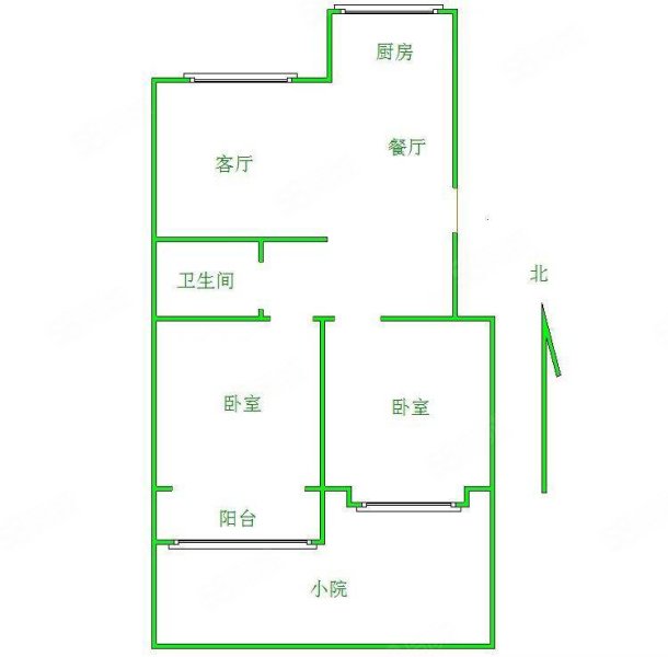 金苑小区2室2厅1卫89.68㎡南北83.5万