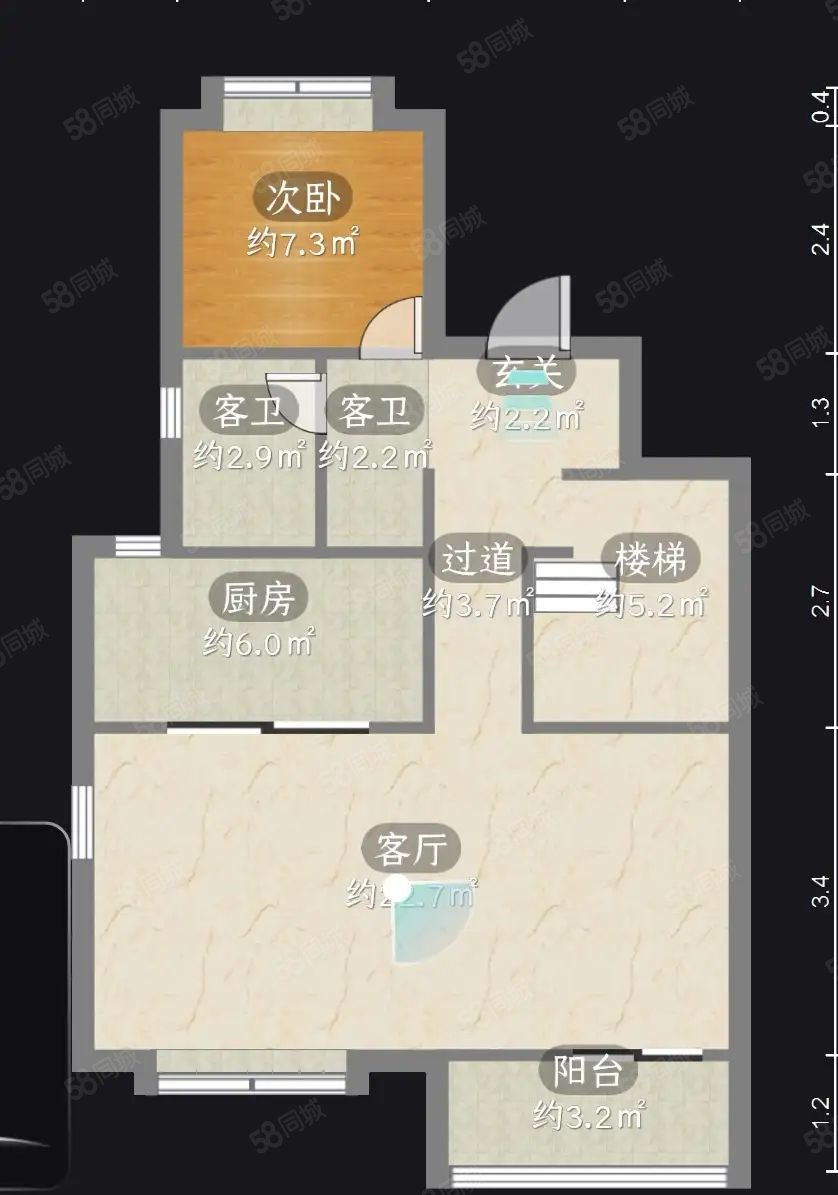万科青藤公园(公寓住宅)3室2厅2卫115.43㎡南北860万