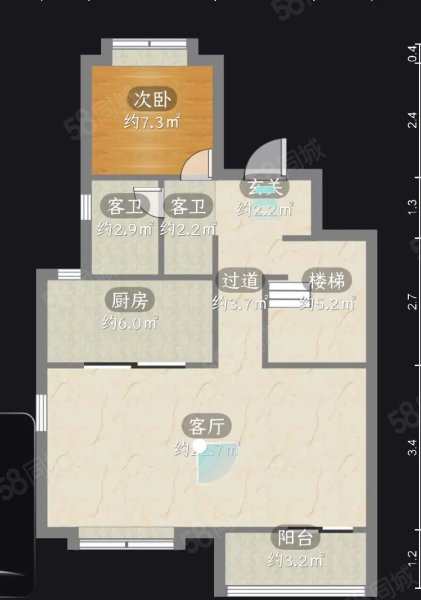 万科青藤公园(公寓住宅)3室2厅2卫115.43㎡南北860万