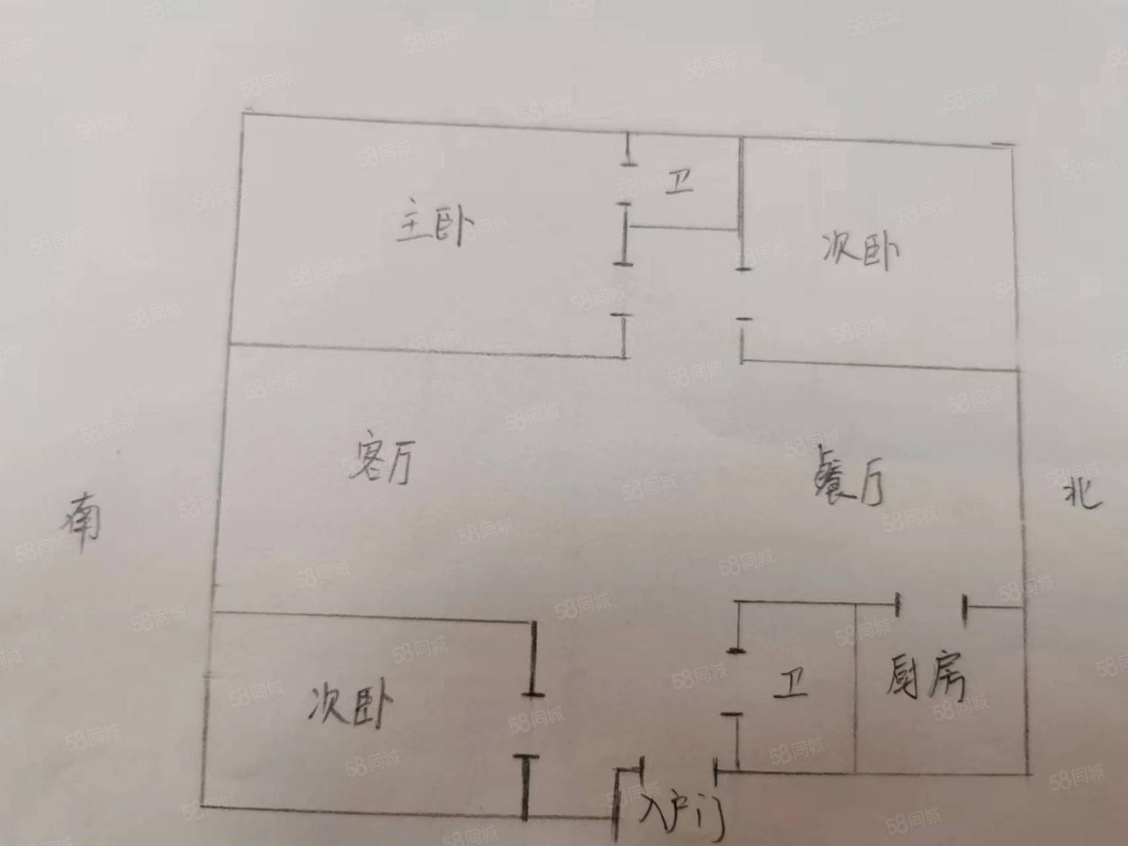 金龙华庭3室2厅2卫130㎡南北76万